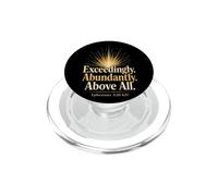 Christian Exceedingly Abundantly Above All Bible Verse Gift PopSockets PopGrip for MagSafe