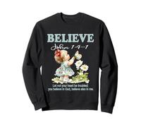 Christian Faith Believe In Christ Bible Verse Little Girl Sweatshirt