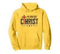 Christian Faith Bible No King But Christ Cross Jesus Is King Pullover Hoodie