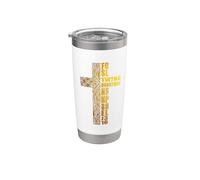 Christian Faith Bible Scripture God Loved the World Cross Stainless Steel Insulated Tumbler