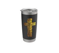 Christian Faith Bible Scripture God Loved the World Cross Stainless Steel Insulated Tumbler