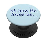 Christian Faith Bible Verse Ephesians Jesus Love Cross PopSockets Adhesive PopGrip