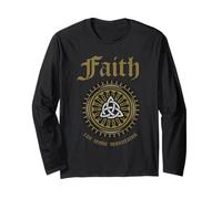 Christian Faith Can Move Mountains Celtic Knot Symbol Long Sleeve T-Shirt