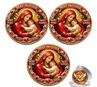 Christian Faith Commemorative Coin,Religious Gift for Prayer Keepsake(3PCS)