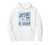 Christian Faith Cross Bow Stars Divine Reign Pullover Hoodie
