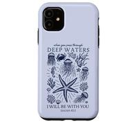 Christian Faith Deep Ocean Waters Isaiah 43 2 Scripture Case for iPhone 11