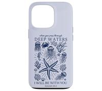 Christian Faith Deep Ocean Waters Isaiah 43 2 Scripture Case for iPhone 13 Pro
