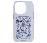 Christian Faith Deep Ocean Waters Isaiah 43 2 Scripture Case for iPhone 14 Pro