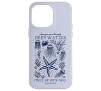 Christian Faith Deep Ocean Waters Isaiah 43 2 Scripture Case for iPhone 14 Pro Max