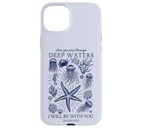 Christian Faith Deep Ocean Waters Isaiah 43 2 Scripture Case for iPhone 15 Plus