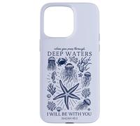 Christian Faith Deep Ocean Waters Isaiah 43 2 Scripture Case for iPhone 15 Pro Max