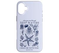 Christian Faith Deep Ocean Waters Isaiah 43 2 Scripture Case for iPhone 16 Plus