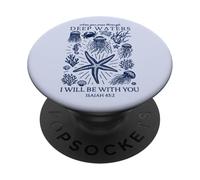Christian Faith Deep Ocean Waters Isaiah 43 2 Scripture PopSockets Adhesive PopGrip