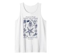 Christian Faith Deep Ocean Waters Isaiah 43 2 Scripture Tank Top