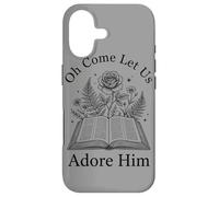 Christian Faith Design Oh Come Let Us Adore Him Floral Case for iPhone 17