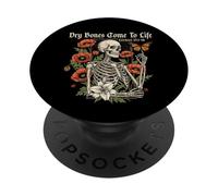 Christian Faith Dry Bones Come to Life Skeleton Floral PopSockets Adhesive PopGrip