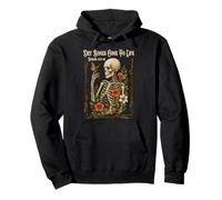Christian Faith Dry Bones Come To Life Skeleton Floral Pullover Hoodie