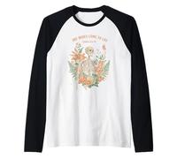 Christian Faith Dry Bones Come to Life Skeleton Floral Raglan Baseball Tee