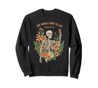 Christian Faith Dry Bones Come to Life Skeleton Floral Sweatshirt