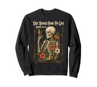Christian Faith Dry Bones Come To Life Skeleton Floral Sweatshirt