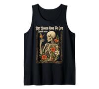 Christian Faith Dry Bones Come to Life Skeleton Floral Tank Top
