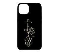 Christian Faith Fruit Vine Cross Line Art Religious Gift Case for iPhone 13