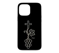 Christian Faith Fruit Vine Cross Line Art Religious Gift Case for iPhone 13 Pro Max