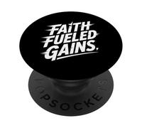 Christian Faith Fueled Gains Gym Fitness Motivation PopSockets Adhesive PopGrip