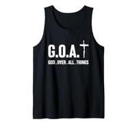 Christian Faith Goat God Over All Things Bible Verse Quote Tank Top