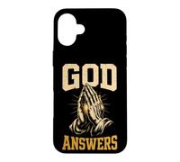 Christian Faith God Answers Prayer Religious Gift Case for iPhone 16 Plus