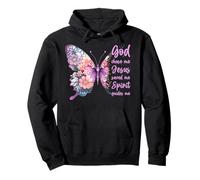 Christian Faith God Chose Me Jesus Saved Me Pretty Butterfly Pullover Hoodie