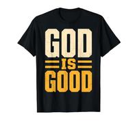 Christian Faith God is Good Bible Value Graphic T-Shirt, Men, Black, S