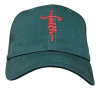 Christian Faith Hat Jesus Hat Cross Cap Comfortable Adjustable One Size Fits Most, Green/Red, One Size