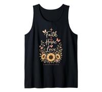 Christian Faith Hope Love Bible Verse Cross Gift Tank Top