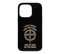 Christian Faith Jesus Cross Kneel Only One Man Design Case for iPhone 13 Pro