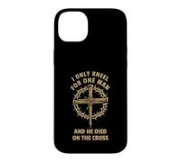 Christian Faith Jesus Cross Kneel Only One Man Design Case for iPhone 14 Plus
