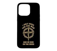 Christian Faith Jesus Cross Kneel Only One Man Design Case for iPhone 15 Pro Max
