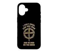 Christian Faith Jesus Cross Kneel Only One Man Design Case for iPhone 16