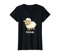 Christian Faith - Lost Sheep, Now Found Logo Value Graphic T-Shirt, Women, Black, M
