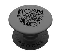 Christian Faith Nurse Nursing in the Name of Jesus Religious PopSockets Adhesive PopGrip