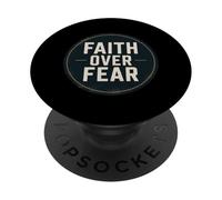 Christian Faith Over Fear Bible Verse Courage PopSockets Adhesive PopGrip
