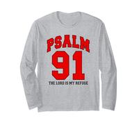 Christian Faith, Psalm 91 The Lord is My Refuge - Sports Fan Long Sleeve T-Shirt