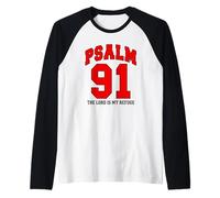 Christian Faith, Psalm 91 The Lord is My Refuge - Sports Fan Raglan Baseball Tee