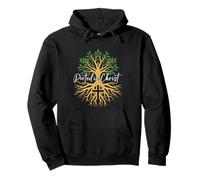 Christian Faith Rooted In Christ Bible Tree Cross Worship Pullover Hoodie