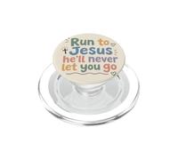 Christian Faith Run to Jesus He Will Never Let You Go PopSockets PopGrip for MagSafe