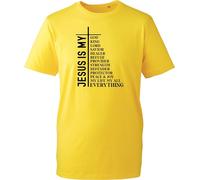 Christian Faith T-Shirt, Holly Jesus is My God King Lord Healer Strength Saviour Novelty Religious Tee Gift for Men Women Unisex Light Top