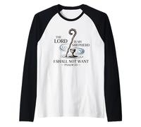 Christian Faith T-Shirt The Lord is My Shepherd Psalm 23 Raglan Baseball Tee