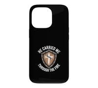 Christian Faith Through The Fire Cross Shield Case for iPhone 13 Pro