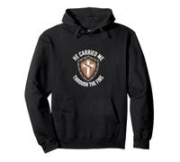 Christian Faith Through The Fire Cross Shield Pullover Hoodie