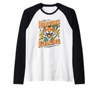 Christian Faith Tiger The Heavens are Roaring Raglan Baseball Tee